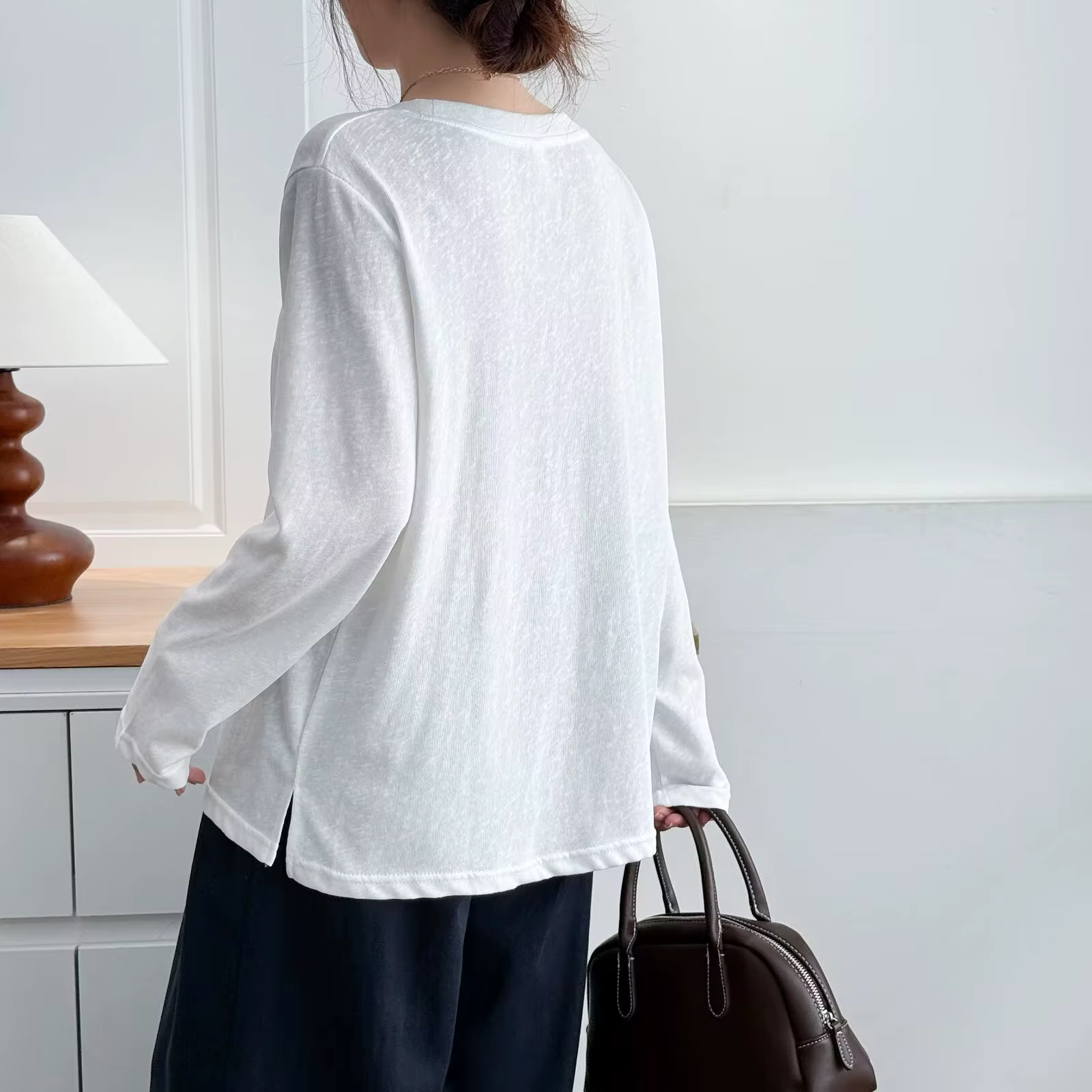 Mode grande taille femmes T-Shirt automne nouveau Style basique décontracté imprimé lettre à manches