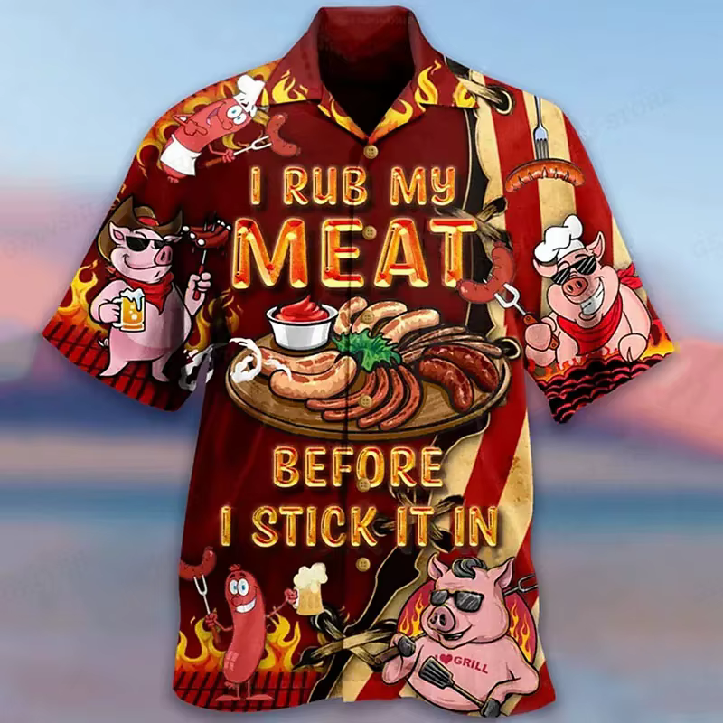 Chemise hawaïenne à manches courtes pour hommes, chemises à simple boutonnage, chemise de plage, vêt