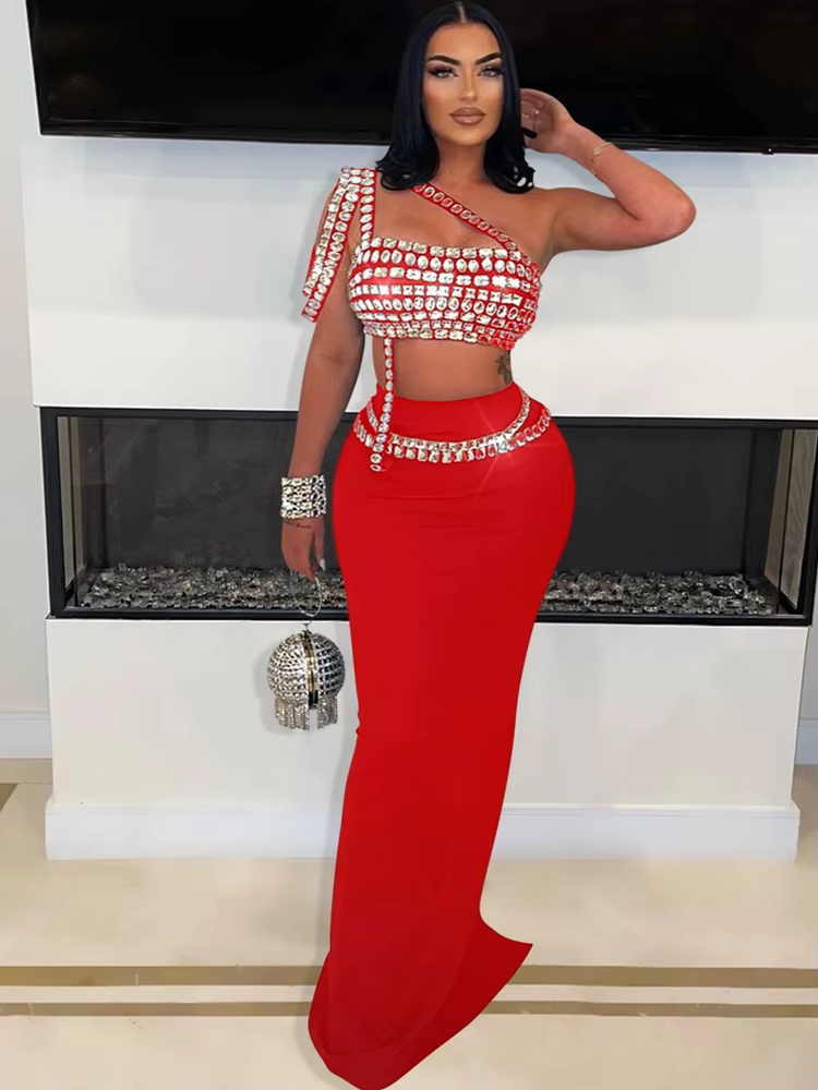 Ensemble d'été 2 pièces pour femmes, tenues assorties, tenue de soirée, Clubwear, Sexy, sans bretell