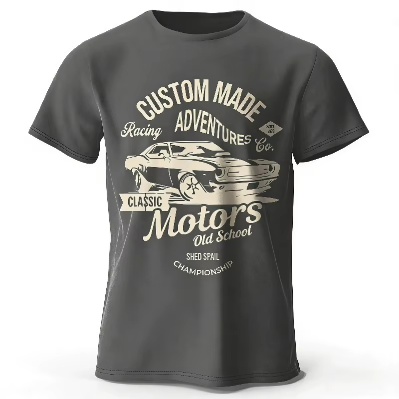 T-shirt pour homme 100% coton, surdimensionné, style hip-hop, streetwear, tissu respirant vintage, f
