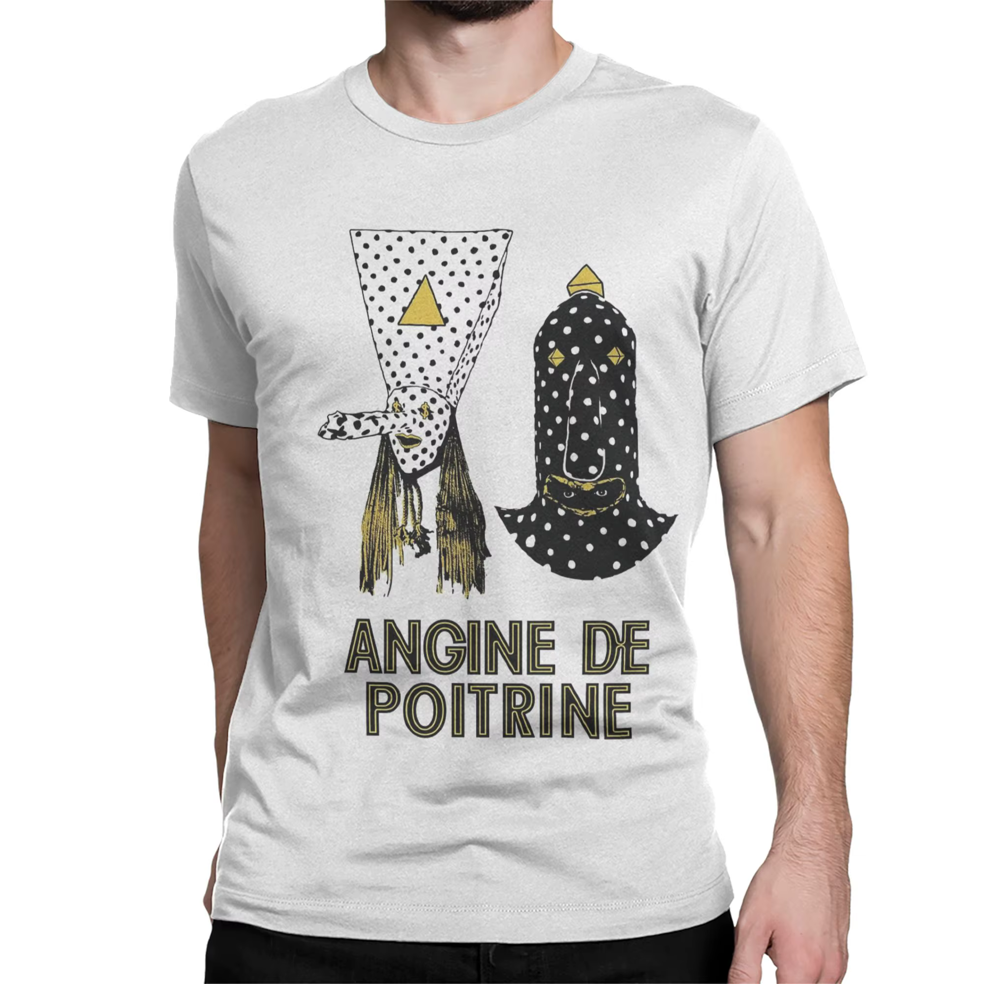 T-shirt Angine De Poitrine Rock Band pour hommes et femmes, T-shirt en pur coton, vêtements à la mod