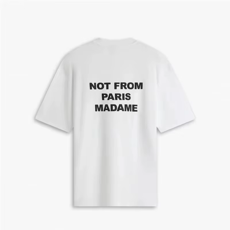 T-shirt d'été noir à manches courtes Paris 2026 – Style décontracté, col rond, imprimé, coupe ample,