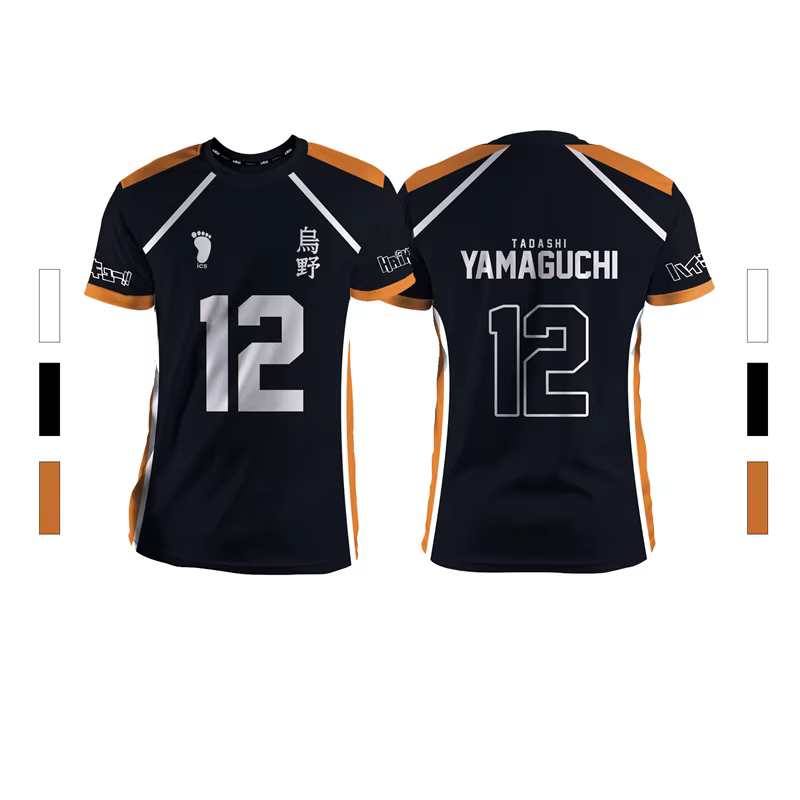 Balck été nouveaux hommes sport mode décontracté confortable respirant volley-ball Anime unisexe à m