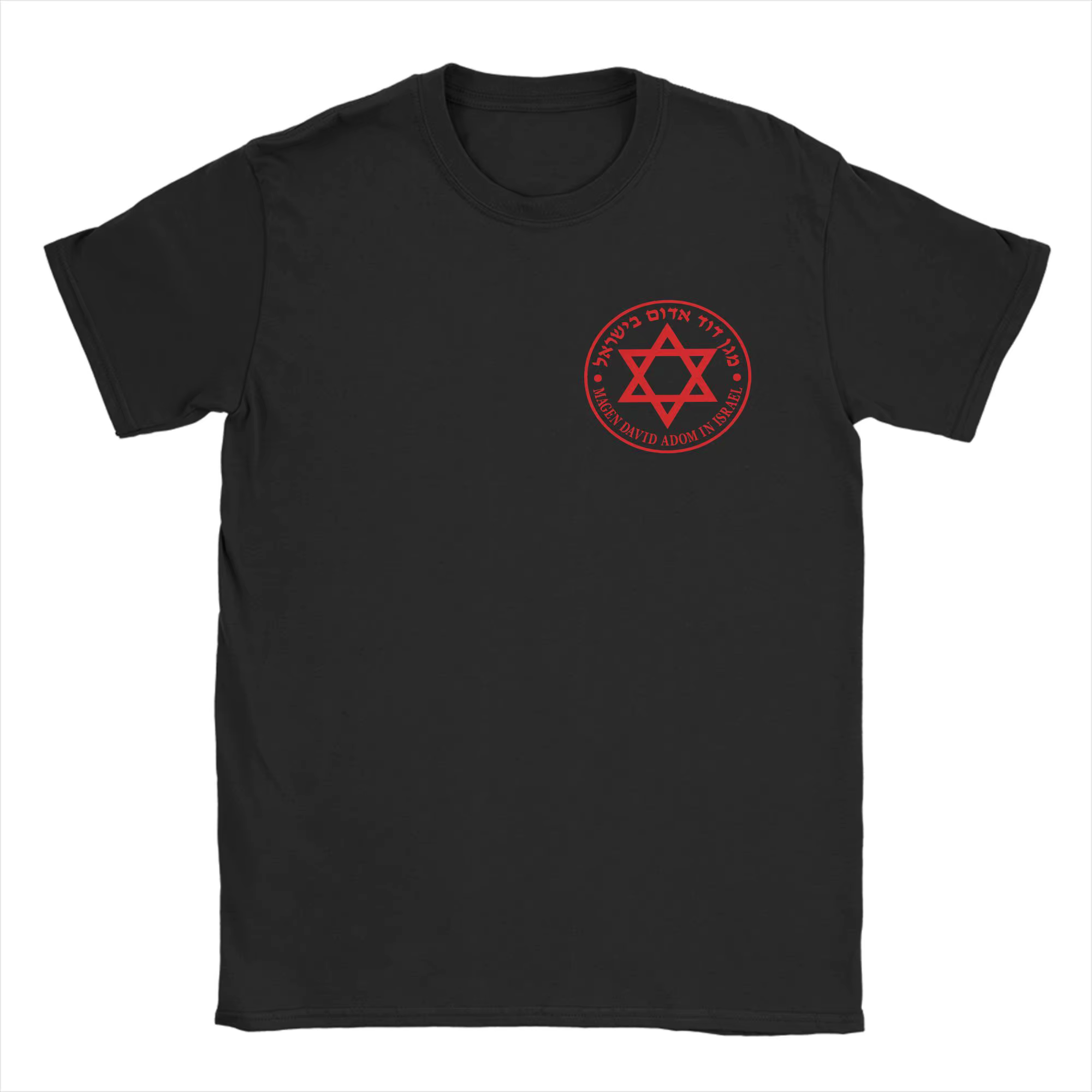T-shirt en coton pour hommes, avec Logo MDA Magen David Adom, vêtements amusants, manches courtes, c