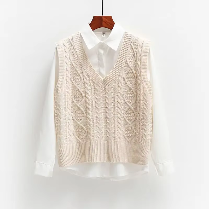 Pull en cachemire à col en V pour femme, haut jaune, noir, esthétique, Y2K, mode coréenne, jersey, n