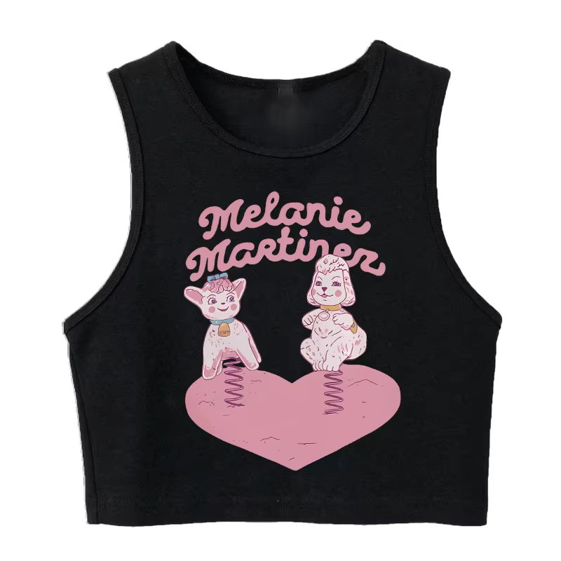 T-shirt court gothique Melanie Martinez pour femme, streetwear, vintage, humoristique, comique