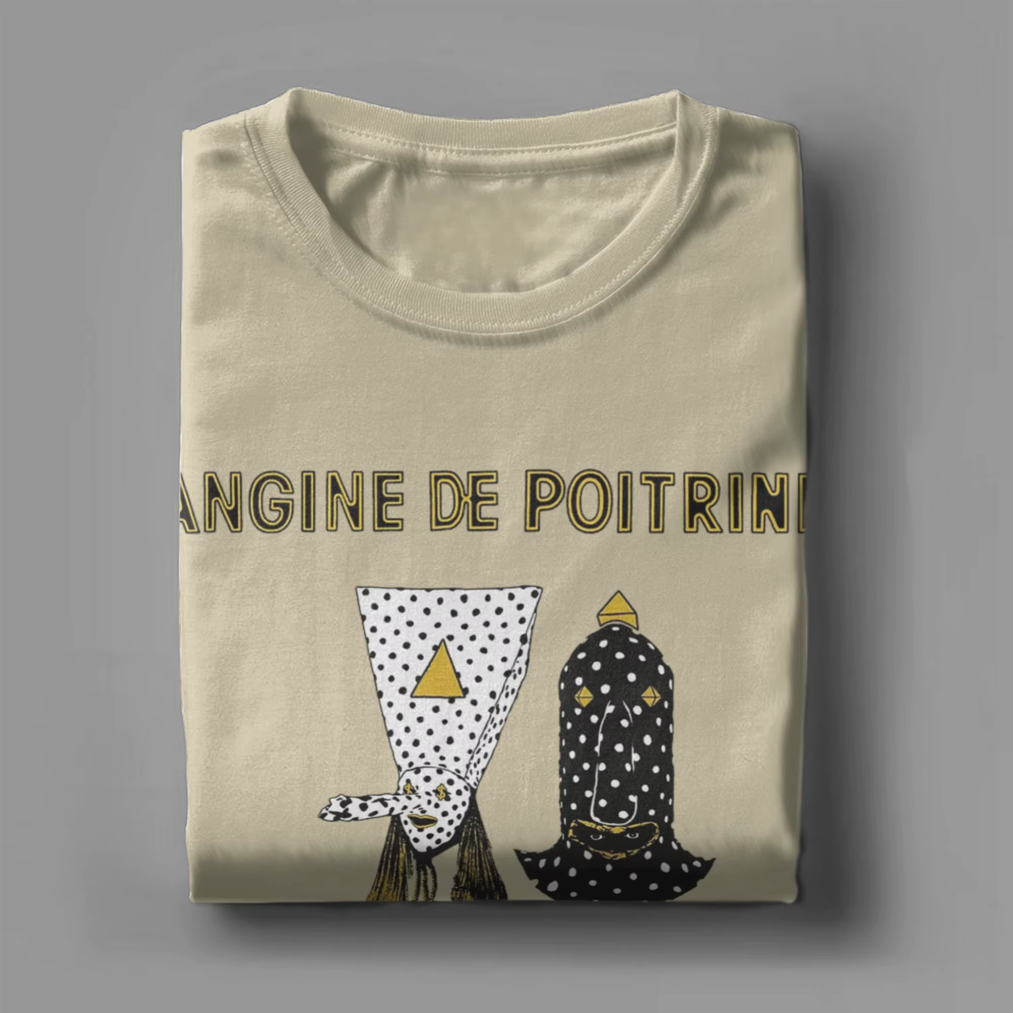 T-shirt imprimé Angine De Poitrine Rock Band pour hommes et femmes, en coton, vêtements à manches co