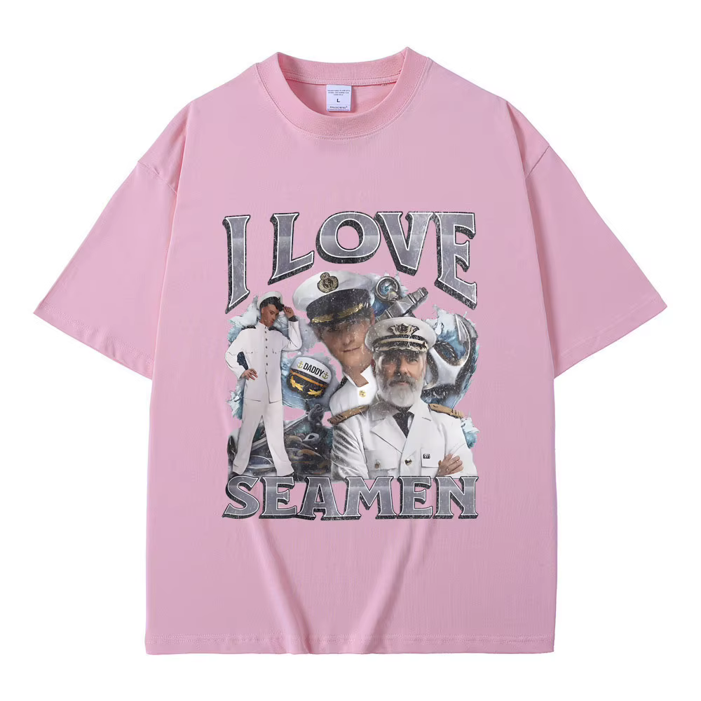 T-shirt Unisexe Vintage 2026 « I Love Seamen » – Coton Pur, Décontracté, Mode Homme et Femme, Humori