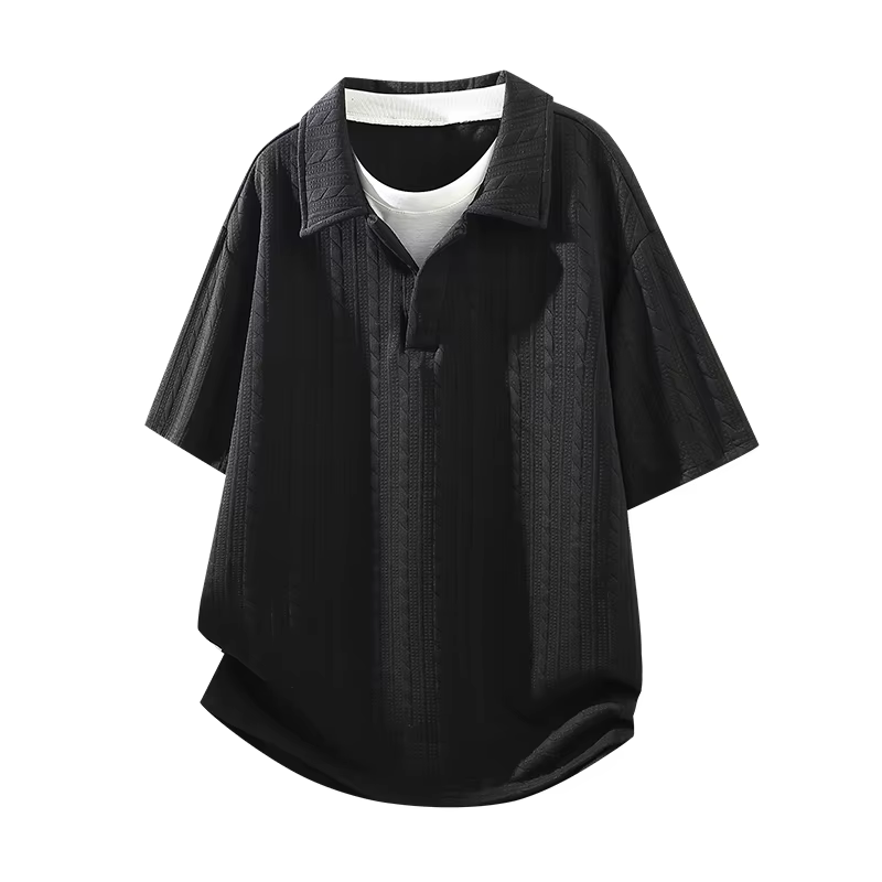 Polos pour hommes grandes tailles, chemise polo noire pour hommes 5XL 6XL 7XL 110-175kg, hauts à man