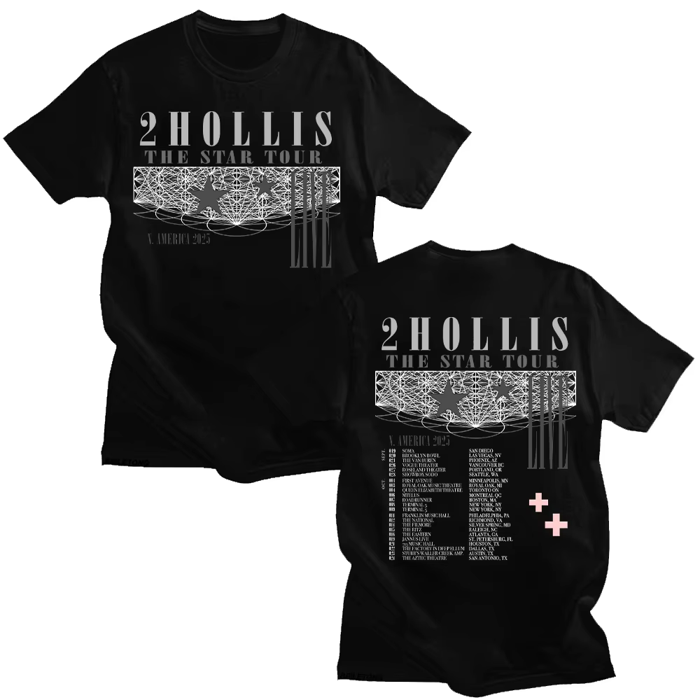 2Hollis The Star Tour 2025 T-shirt coton à manches courtes femmes hommes mode T-shirt style décontra