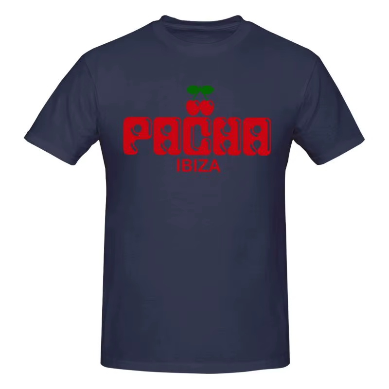 T-shirt imprimé Preppy Cherry PACHA IBIZA pour hommes, grande taille, en coton, décontracté, à manch