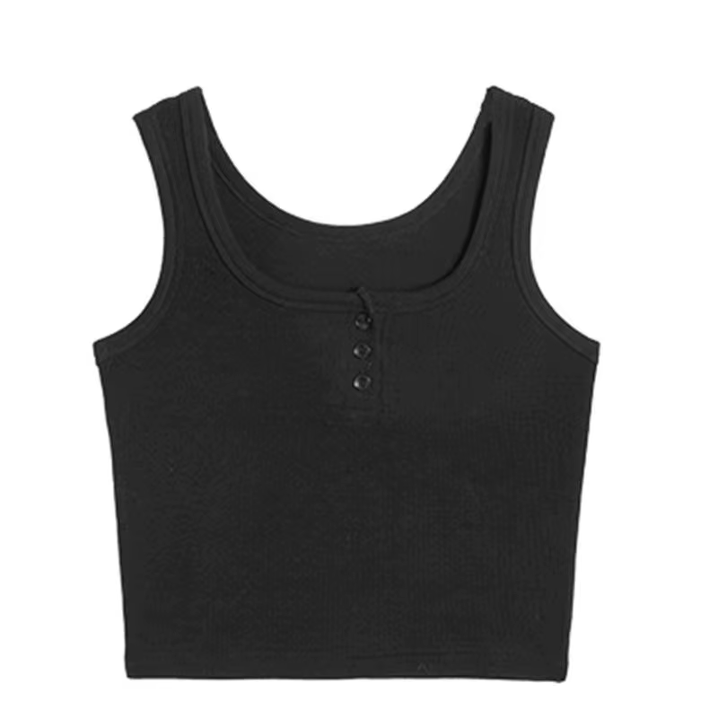 Haut court à boutons pour femmes, chemise époxy vintage, style coréen, mode streetwear, sport, été