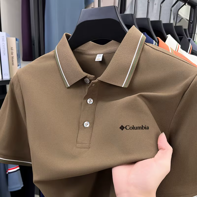 Nouveau Polo Homme Style Columbia 2026 – Séchage Rapide, Respirant, Manches Courtes, Idéal pour le B