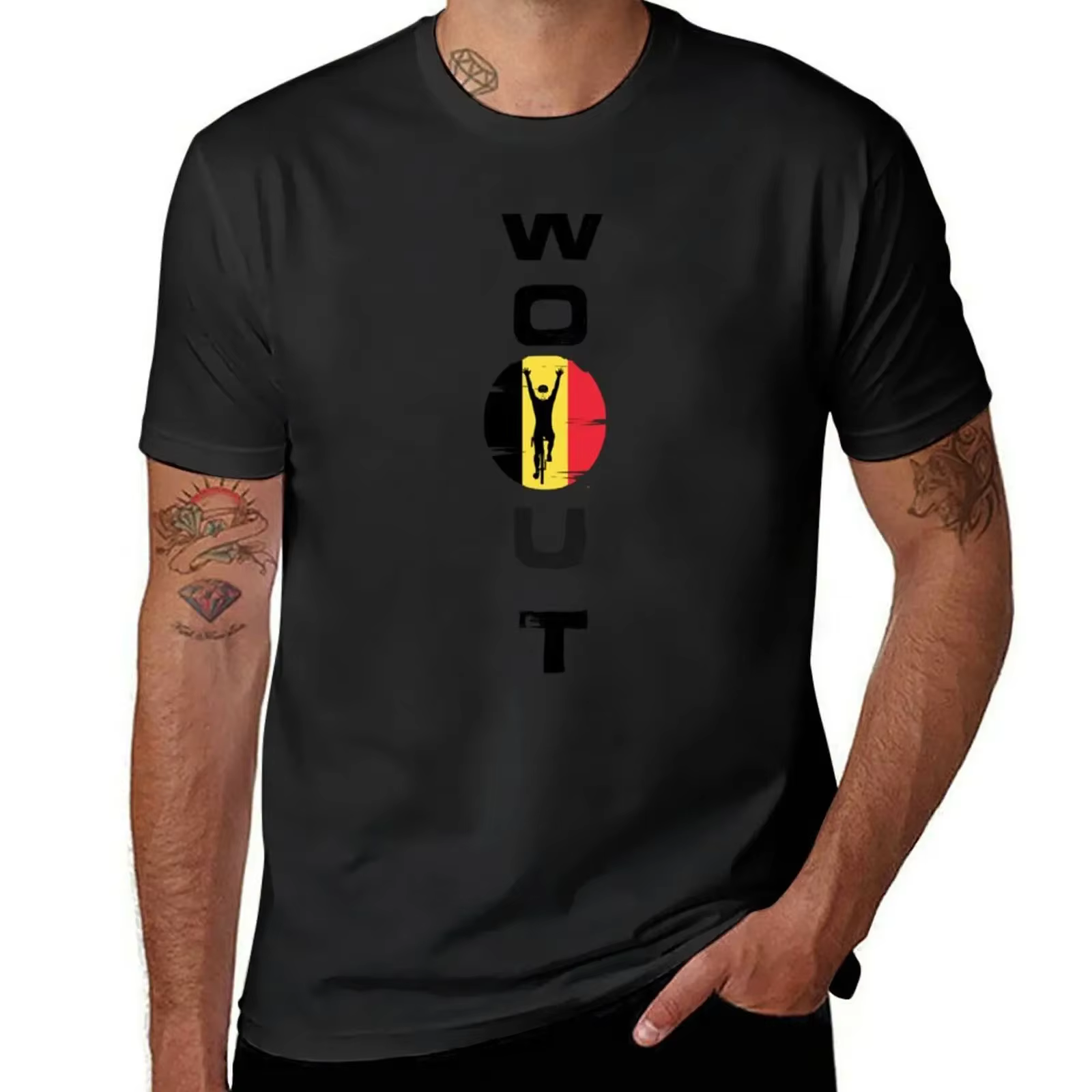 T-shirt à séchage rapide pour hommes, vêtements mignons, haut d'été, t-shirts drôles, Wout Van Aert