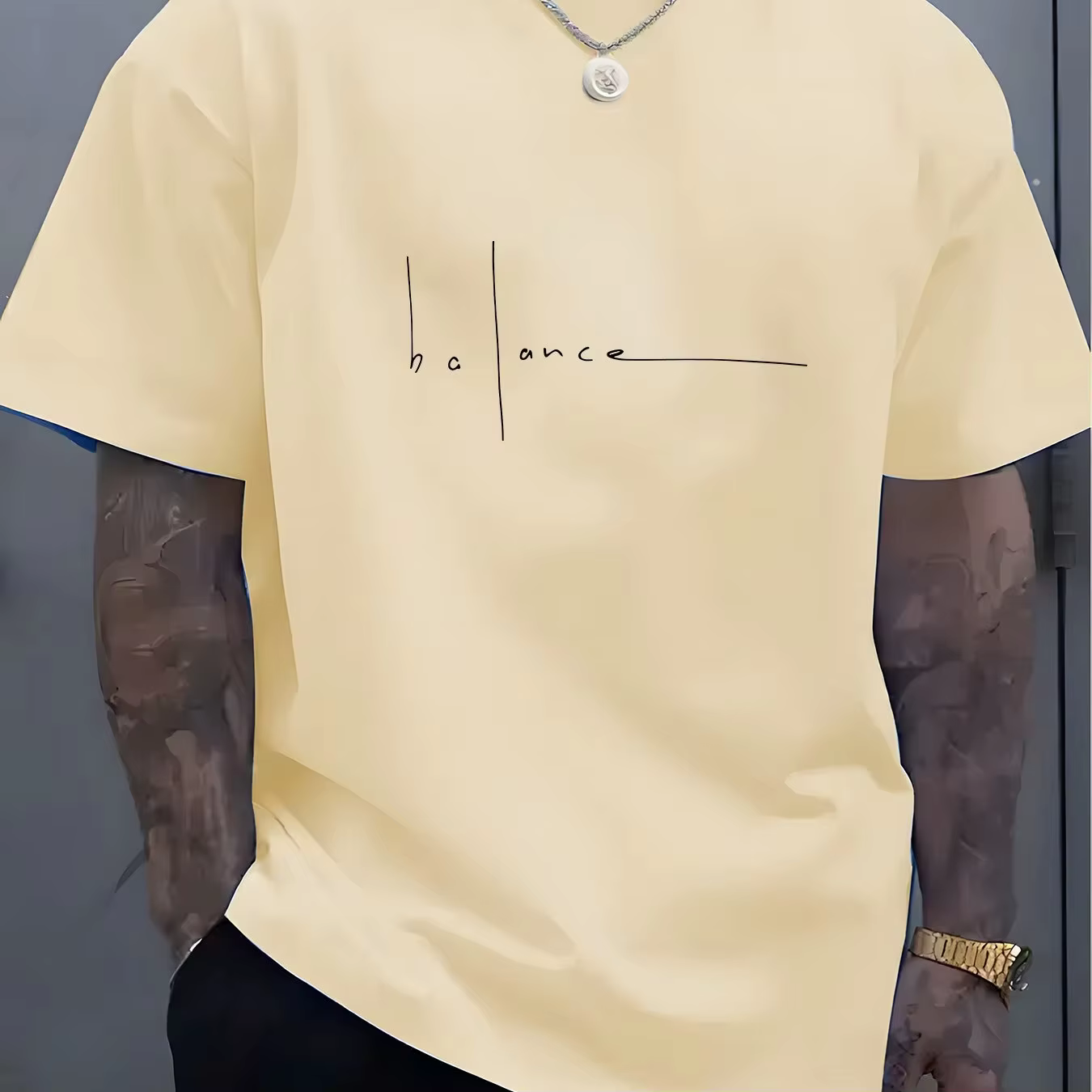 Nouveau T-shirt homme été 2026 tendance décontracté sport ample imprimé 3D lettres col rond manches 