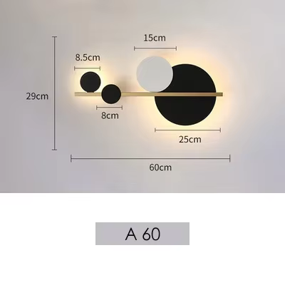 Lampe de chevet de chambre minimaliste moderne, lumière de personnalité, mur de fond de salon, desig