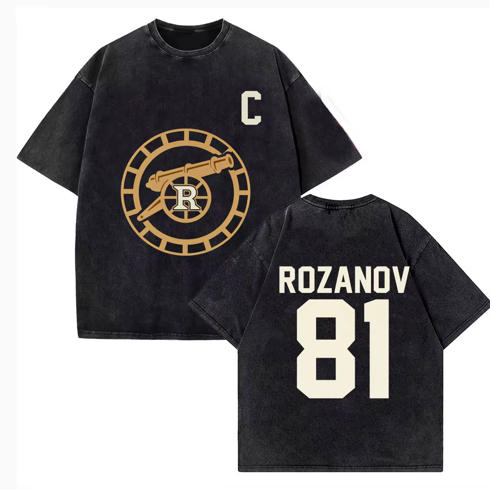 Haute qualité coton Vintage lavé chauffé rivalisserie Ilya Rozanov 81 Boston Raiders t-shirt hommes