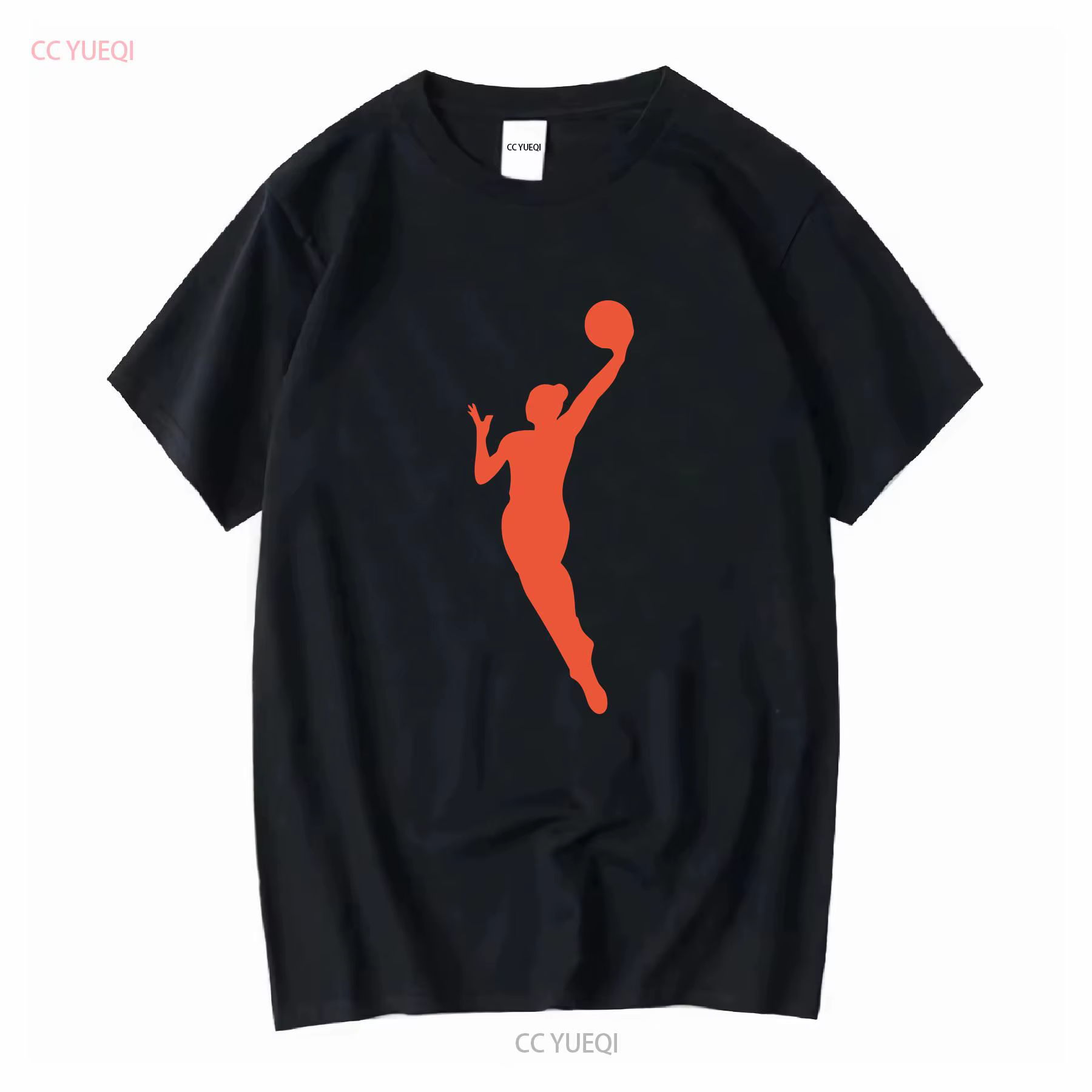 T-shirt en coton épais WNBA joueur orange seulement vintage lavé légèrement doux vêtements de créate