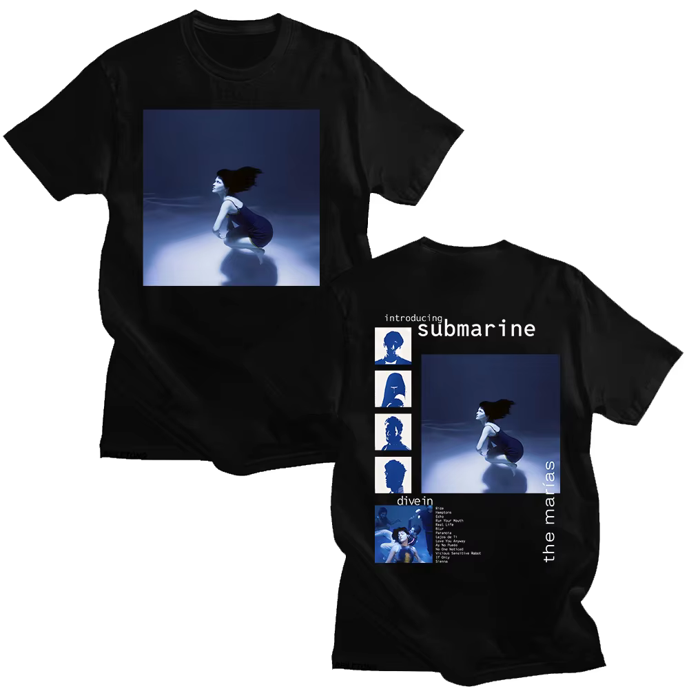 The Marias Submarine Album populaire T-shirts pour femmes/hommes tendances esthétique t-shirt été ha