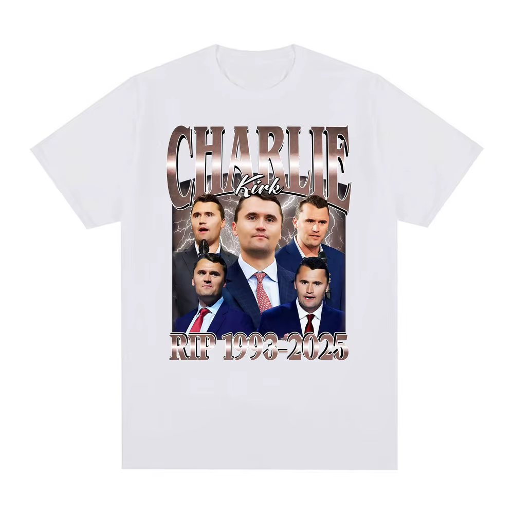 Comique Charlie Kirk RIP 1993-2025 politique commémorative rétro graphique hommes et femmes été impr