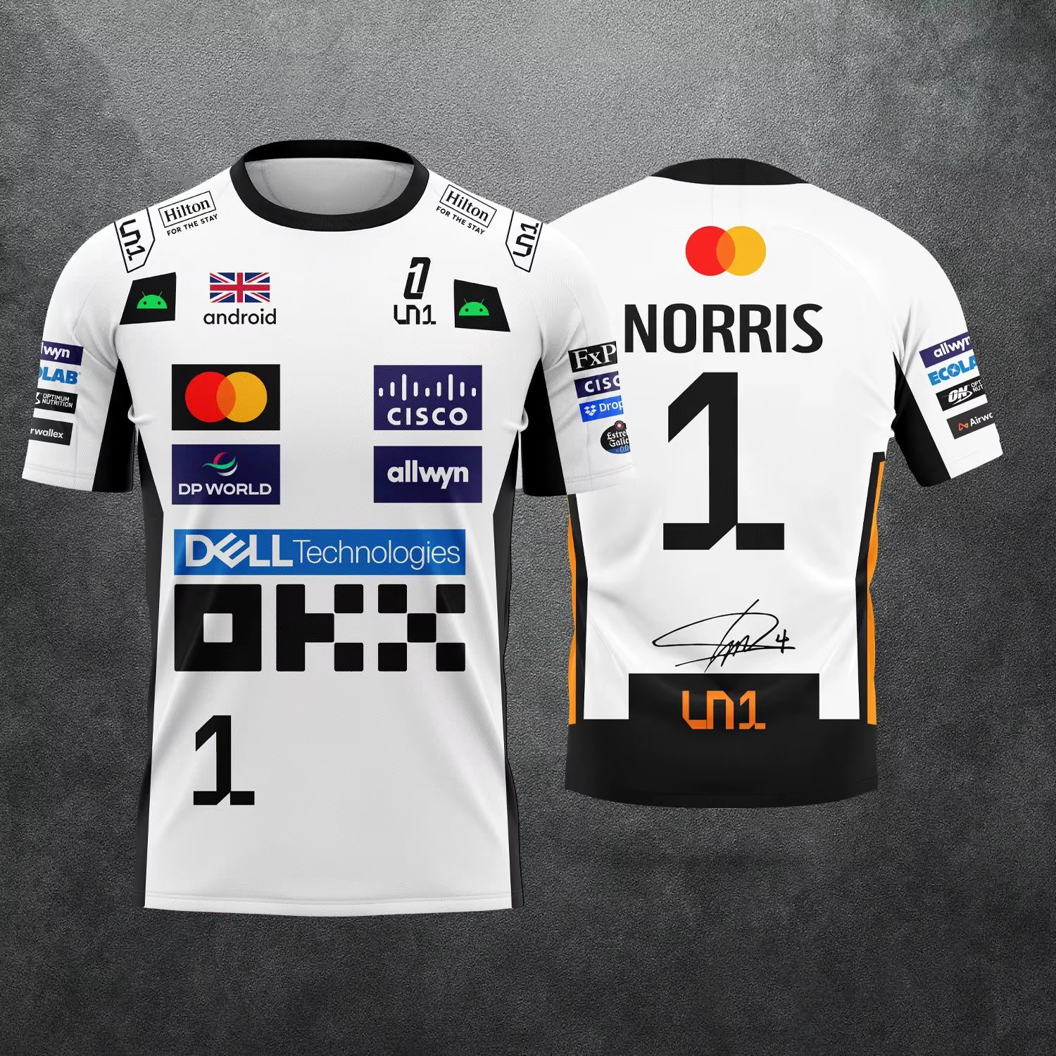 T-shirts de course pour hommes et femmes - Pilote # 1 Lando Norris & Driver # 81 Piastri Fan Tops Sp