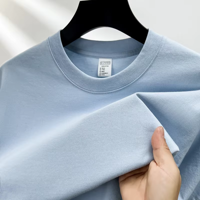 100% coton Été marque haut de gamme hommes manches courtes col rond Fashion Edition Type demi - manc