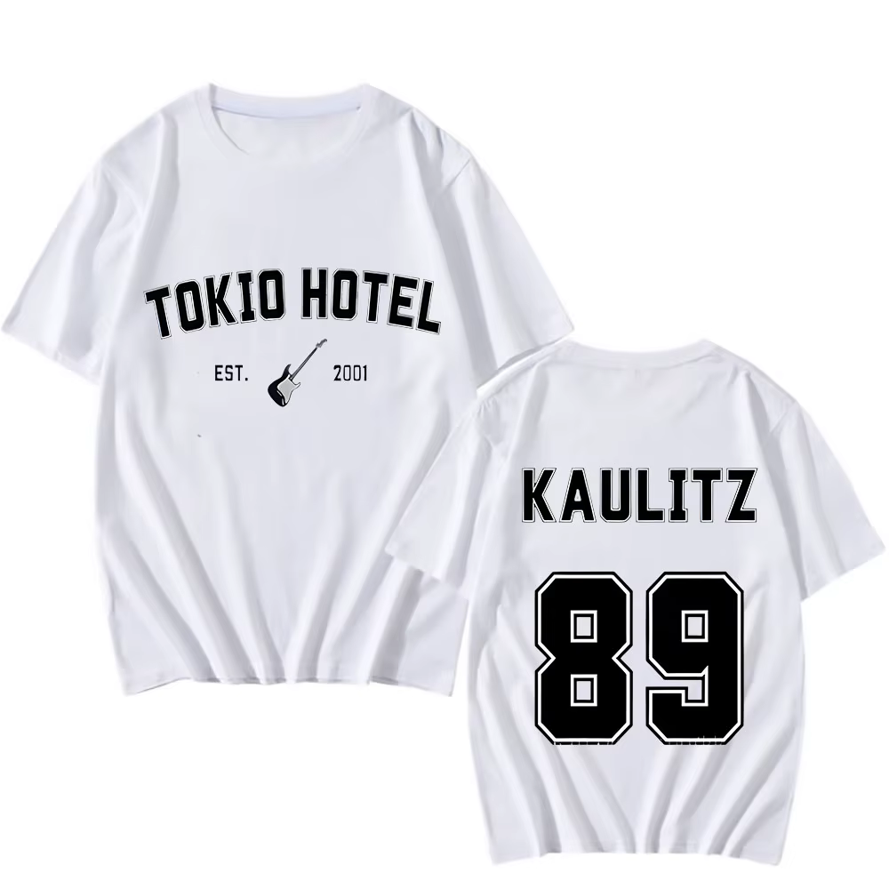 TakHotel-T-shirt imprimé Rock Band pour hommes et femmes, T-shirt de rue décontracté, T-shirt à manc