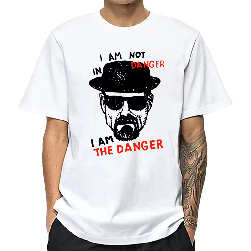 T-shirt homme 100% coton à manches courtes Breaking Bad hommes T-shirt décontracté Heisenberg imprim