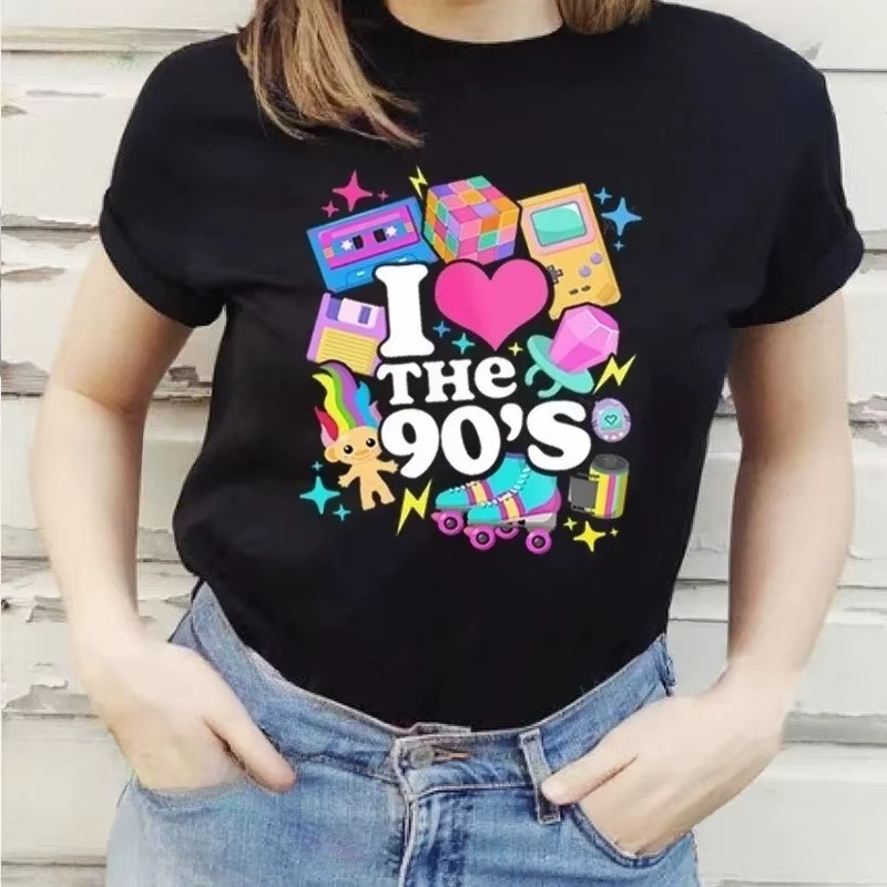 T-shirt « Back To 90s I Love 90 » - Né dans les années 80, mais les années 90 m'ont façonné - Chemis