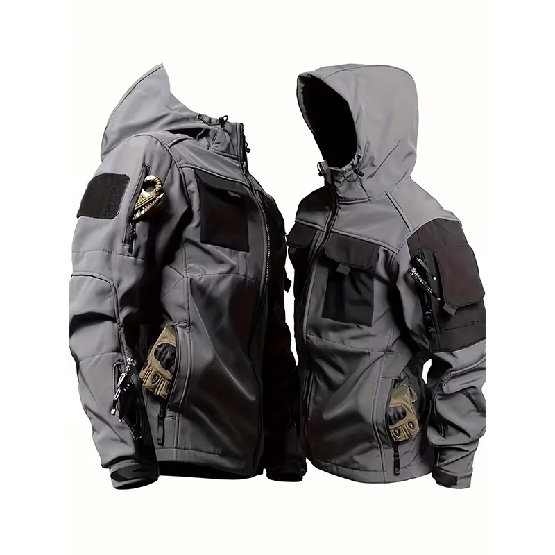 Hommes Lurker peau de requin coque souple veste tactique imperméable polaire à capuche manteau chass
