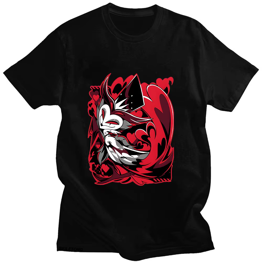 Helluva Boss T-shirt dessin animé imprimé Harajuku Kawaii T-shirt à manches courtes mignon haute qua