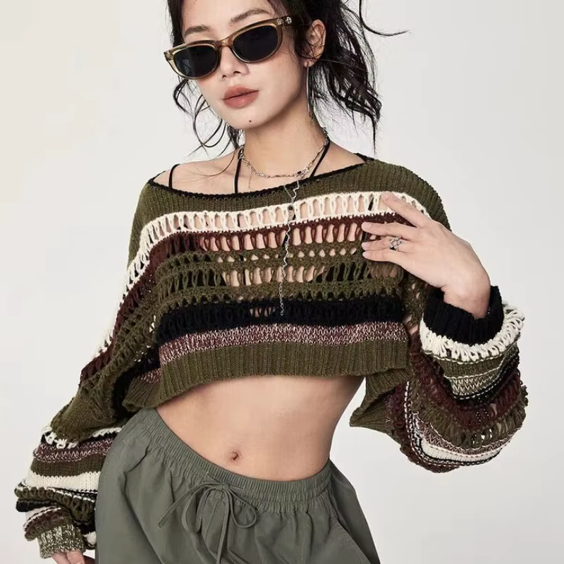 T-shirt à col rond de style américain pour femmes, vêtements d'extérieur rétro cool pour filles, mod