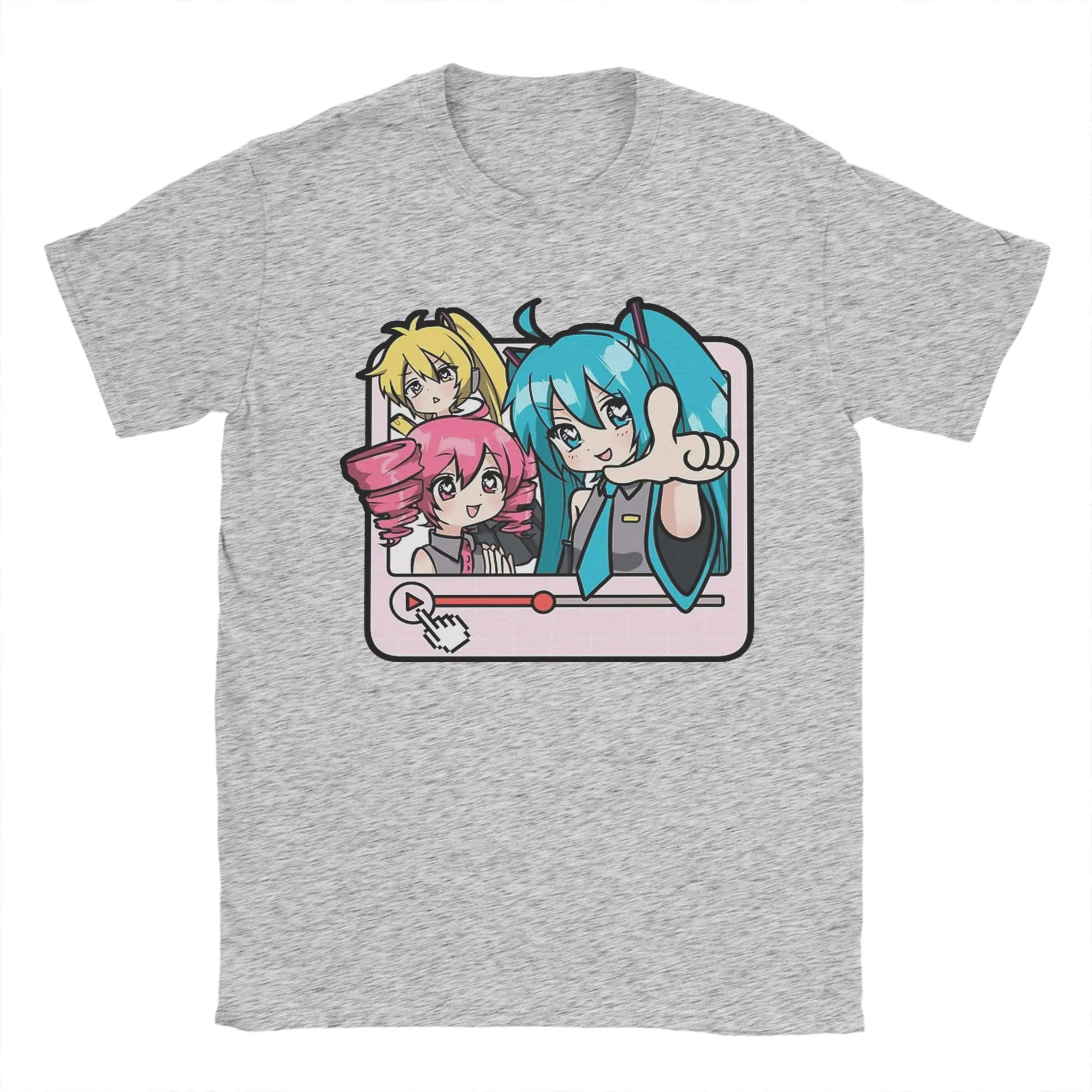 Triple Baka Kasane Teto Akita Neru VOCALOID liste de jeu chanson t-shirt 100% coton Vintage T-Shirts