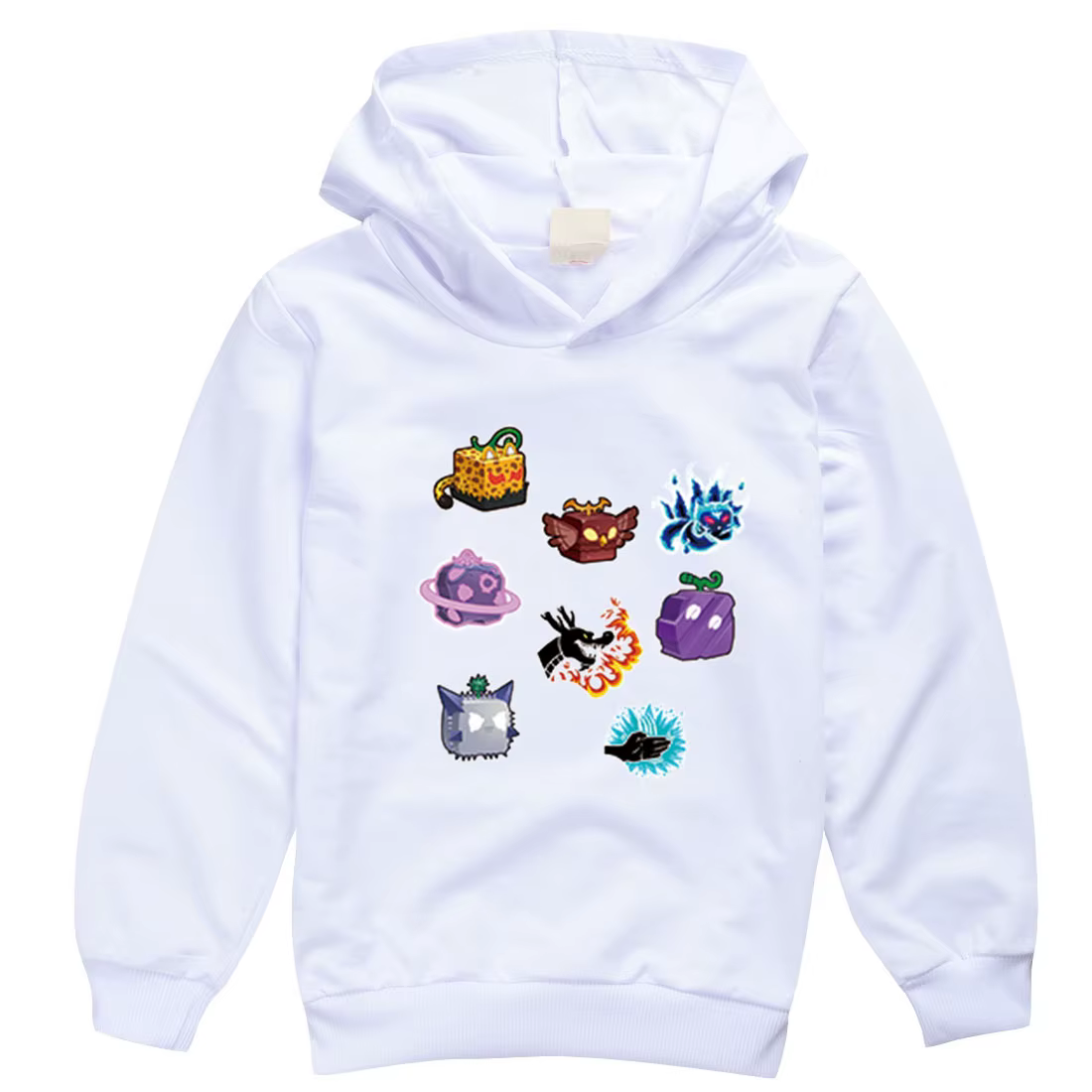 Sweat à capuche imprimé fruits Blox pour enfants, pull à capuche de printemps, chemise à manches lon