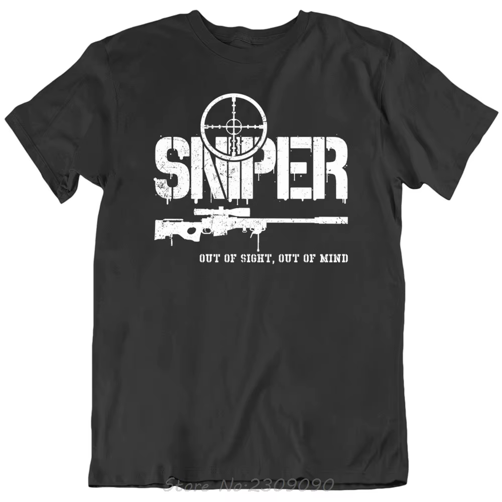 Sniper Us Army Special Force Seals Para Sas T-shirt surdimensionné décontracté col rond été unisexe 