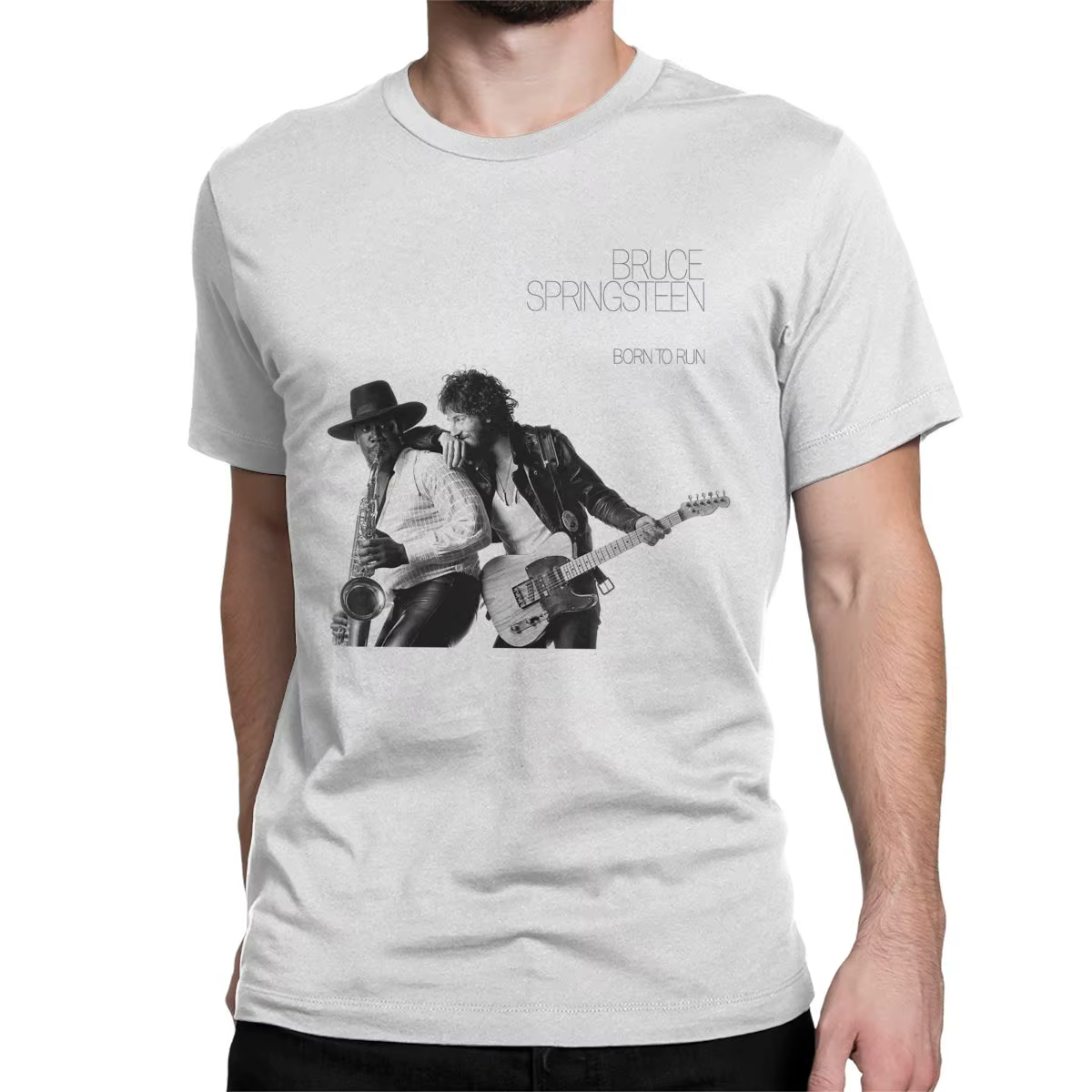 T-shirt à manches courtes pour hommes et femmes, Bruce The E Street Band 105steen Thunder Road, Écon