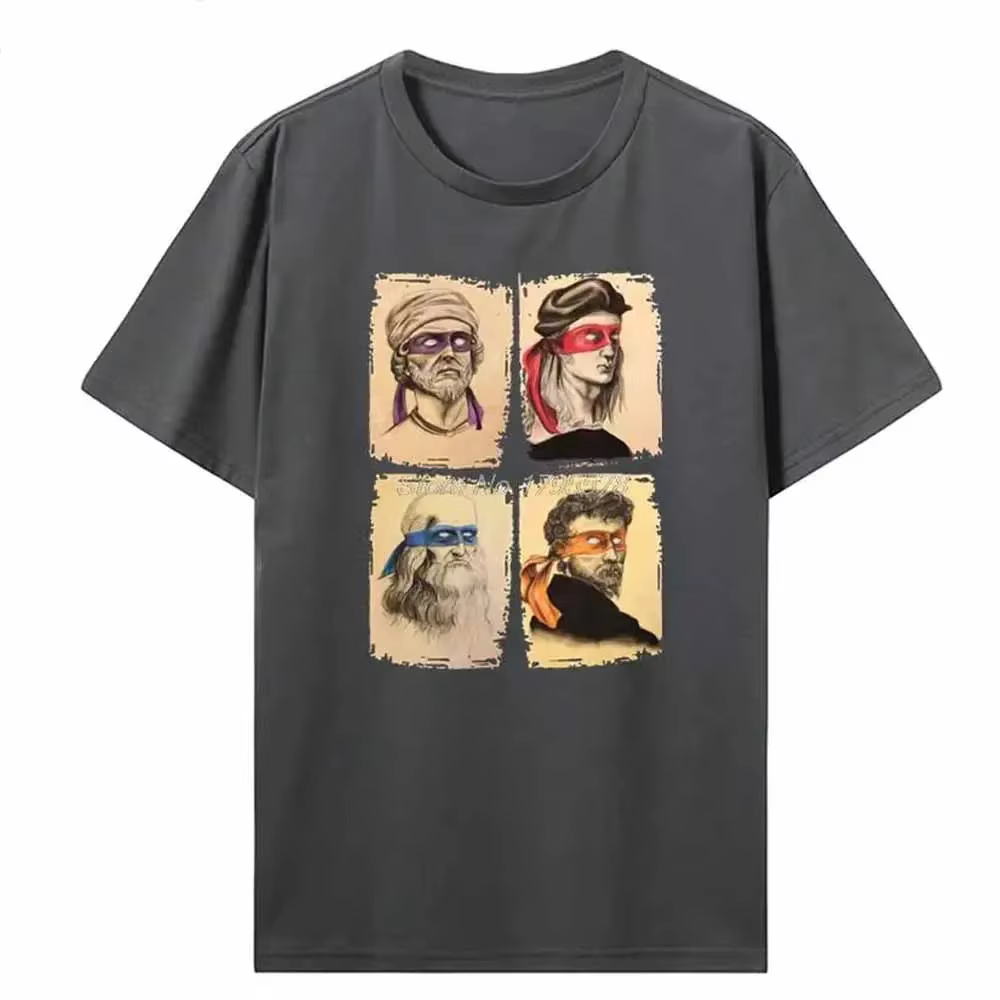 Science tortues T-Shirt hommes Mutant Ninja à manches courtes Humor T-Shirt col rond drôle hauts imp