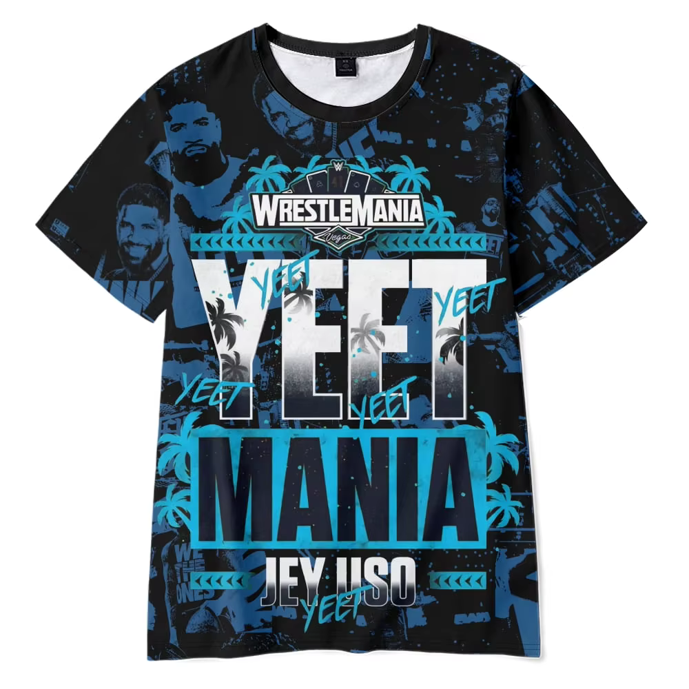Lutteur hommes T-shirt Jey Uso Yeet 3d impression T-shirt hommes femmes mode à manches courtes hauts