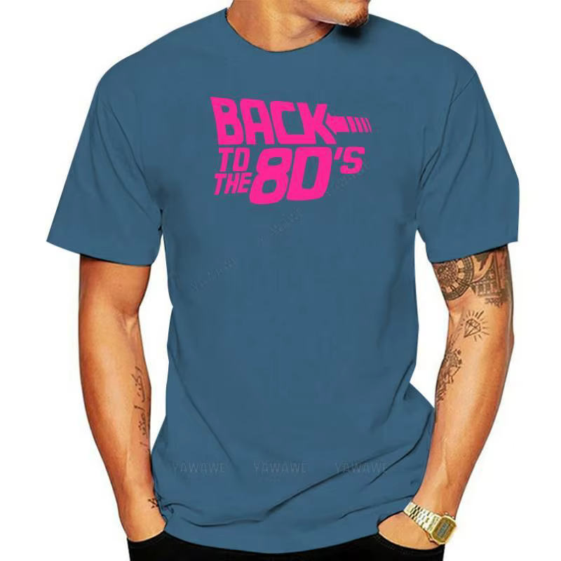 Hauts d'été pour hommes retour aux années 80 t-shirt années 80 robe de soirée fantaisie 80 néon rose