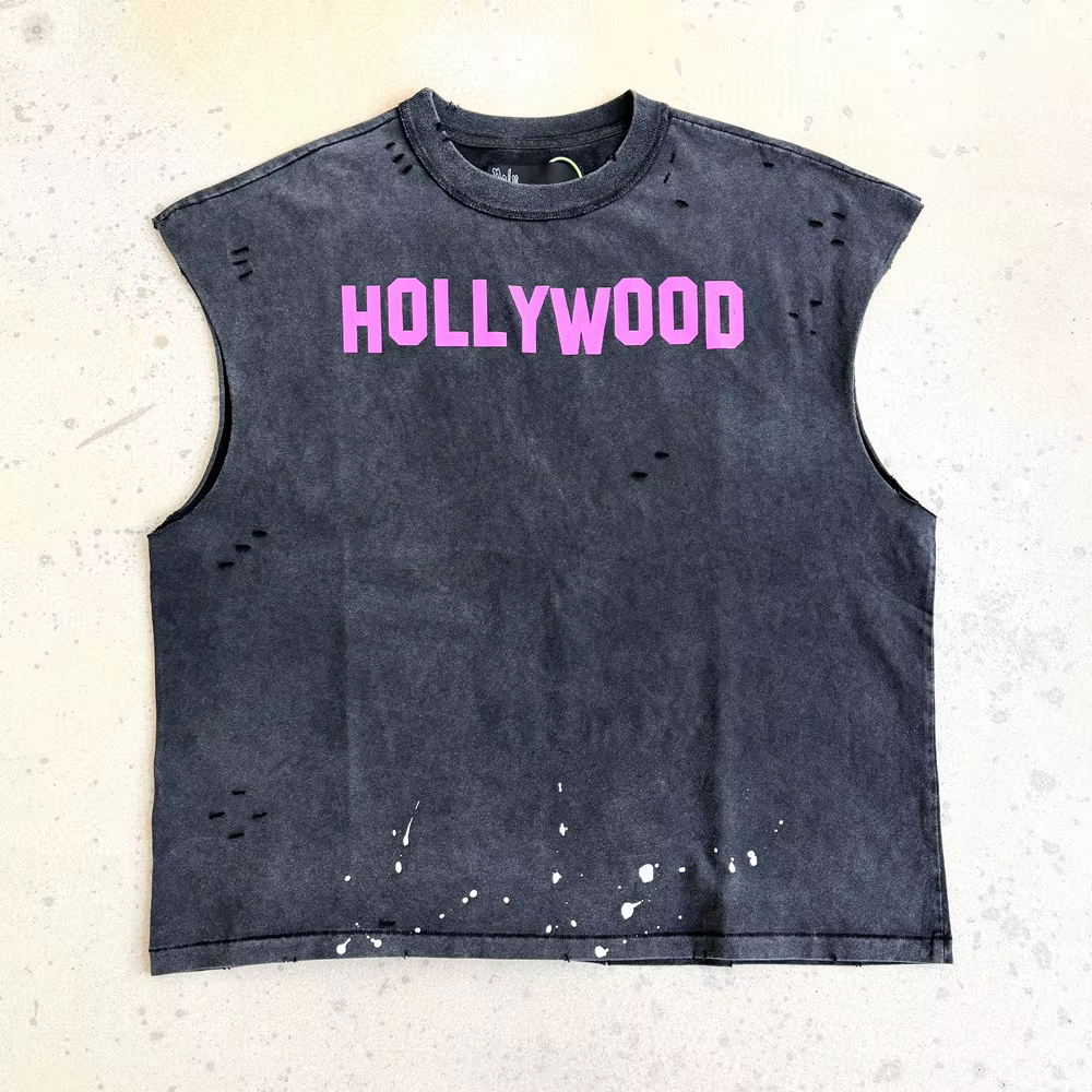 Yao mode haute rue Streetwear marque de luxe été réservoir surdimensionné ample Sport décontracté Vi