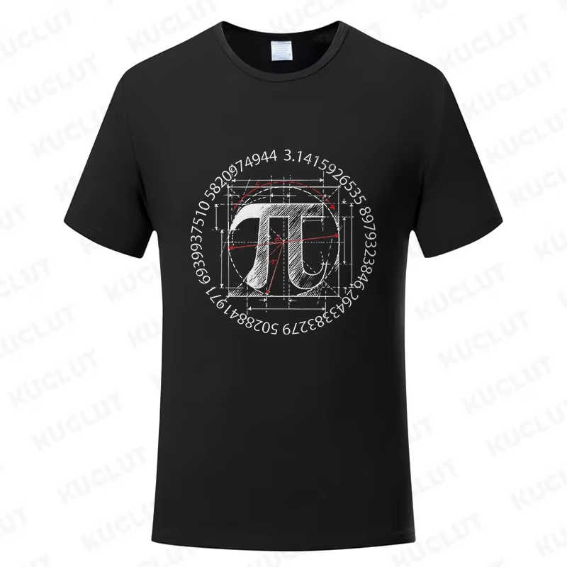 Pi Π Symbole Design T-shirts Vêtements De Mode Science Math T-shirts D'été Décontracté Professeur T-