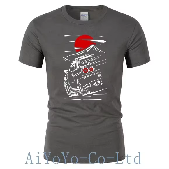 T-shirt japonais Skyline GTR 34 pour homme, 100% coton, Haruna Jdm, Sportcar, Nissan, Fast Car, FF11