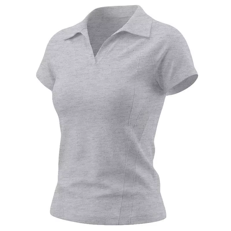 T-shirt Polo d'été respirant et à séchage rapide pour femme, idéal pour le tennis, la gym, le sport 