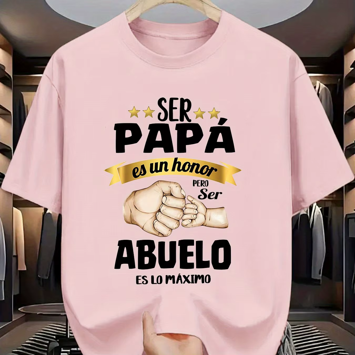 Grandpa Gift Spanish Graphic Tee Being a Father is an Honor T-shirt à manches courtes pour hommes, d