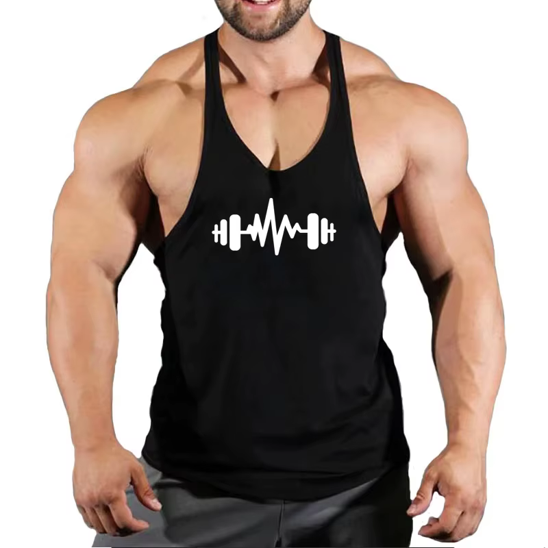 Haut de sport hommes T-shirts Fitness homme vêtements Muscular musculation chemise Singlet Stringer 