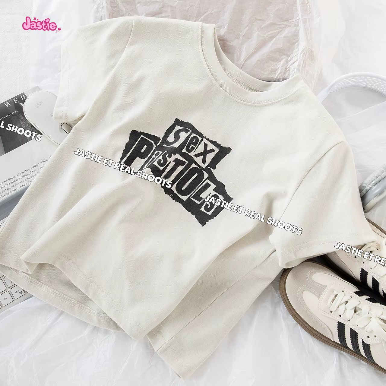 T-shirt manches courtes col rond femme, vintage, lettre graphique, court, décontracté, rétro, classi