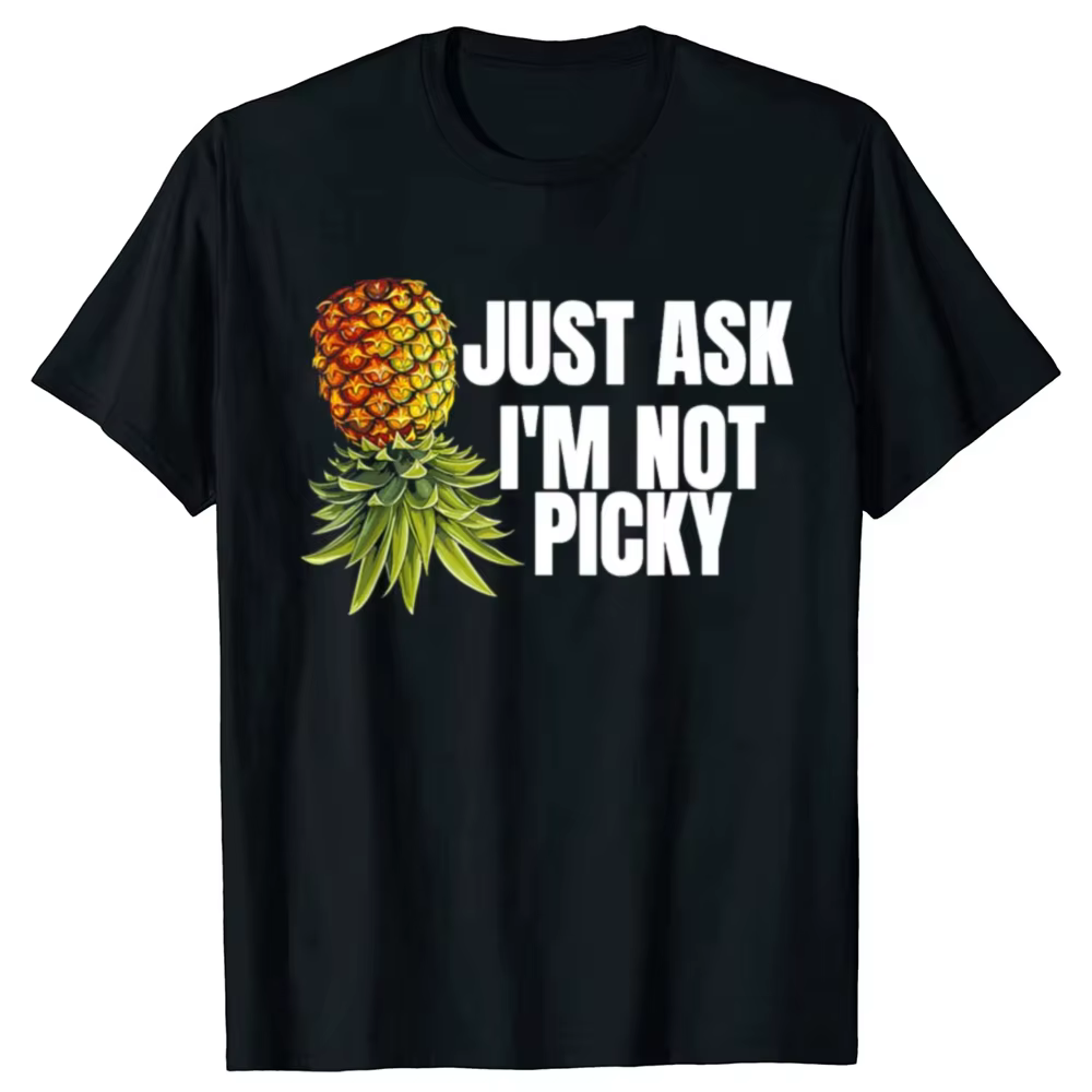 T-shirts graphiques amusants à l'effigie d'un ananas à l'envers pour hommes et femmes, mode décontra