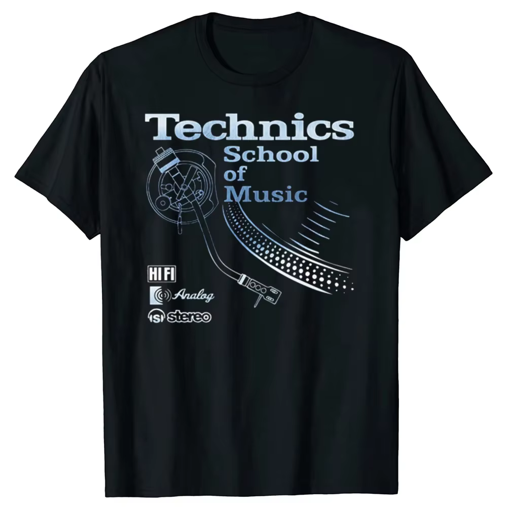 Technics School Of Music Gifts Tee O-Neck T-shirt en coton pour hommes, décontracté, à manches court
