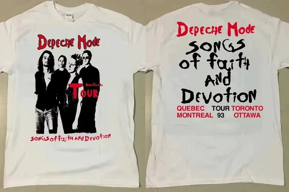 Depeche Mode The Singles Tour graphique imprimé décontracté ample à manches courtes Rock sport T-shi