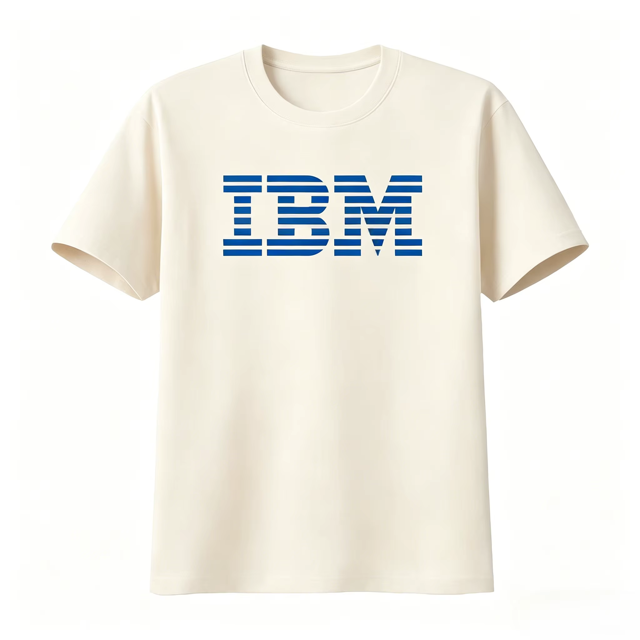 T-shirt IBM – Design élégant bleu et noir pour les passionnés de technologie – Haut décontracté poly